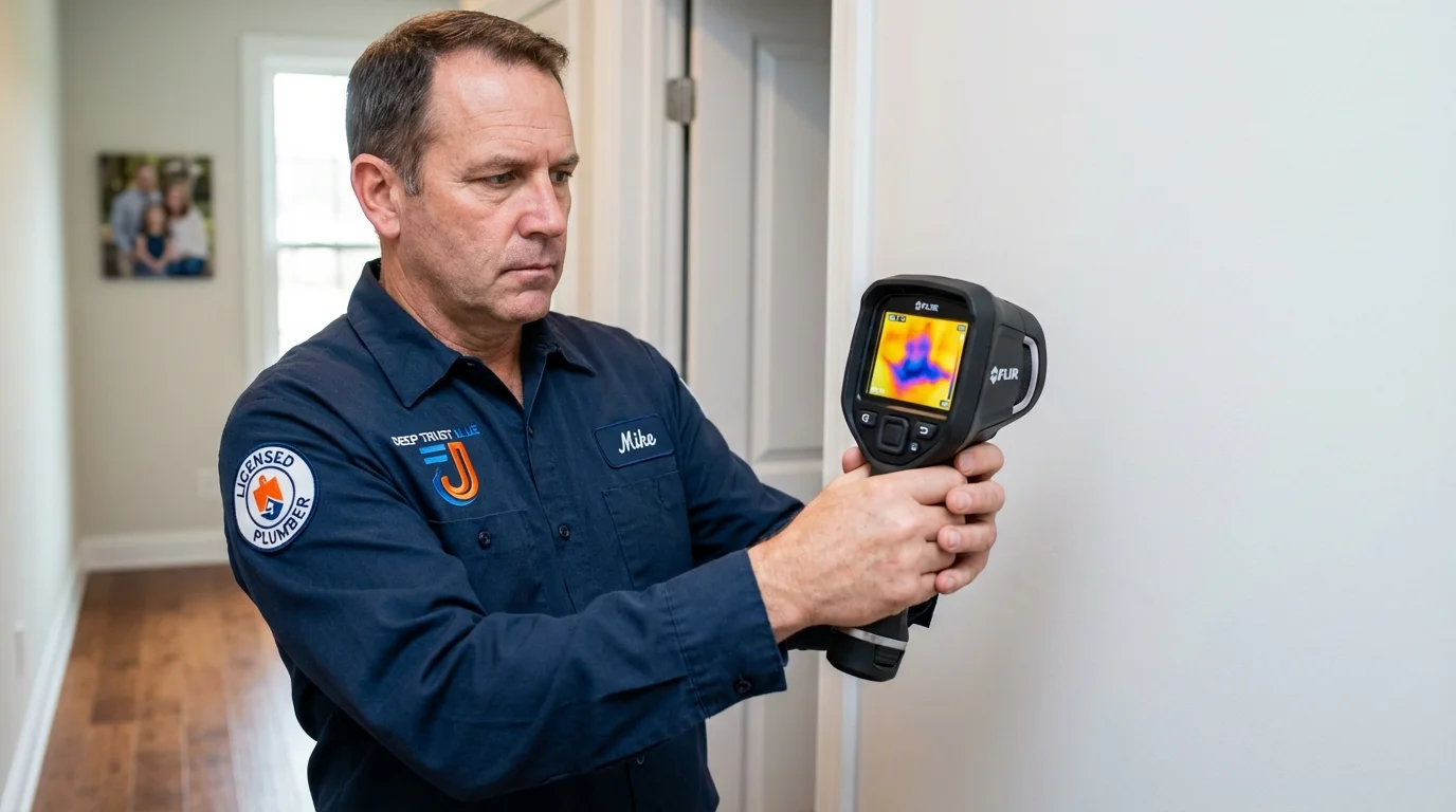 Thermal imaging leak detection by Johns Plumbing LLC in Peoria Heights